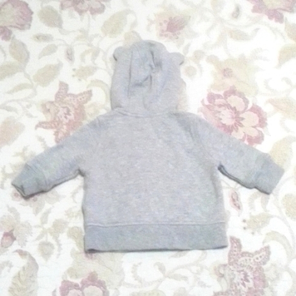 Baby Gap zipper front grey hoodie US 0-3M - Picture 3 of 5
